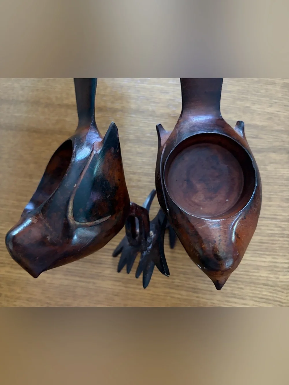 Metal Cast Iron MCM Bird Tealight Candle Holder Rustic Farmhouse Shelf Decor